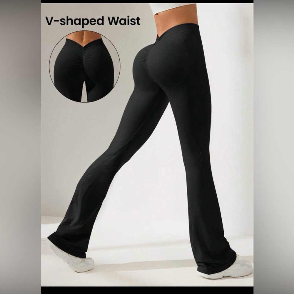 New High-Waisted, Sculpt.Flare Workout Pants, Sz 6, S/M 26-28 waist, 36-38 hips